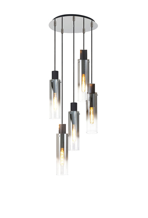 Brooks Slim Round Pendant 5 Light